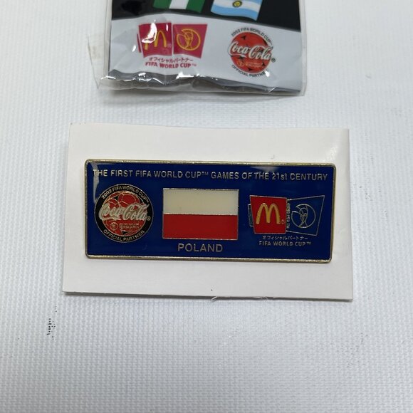 FIFA WORLD CUP 2002 Poland National Flag Pin McDonalds Coca Cola 1x2.5” - Picture 3 of 6